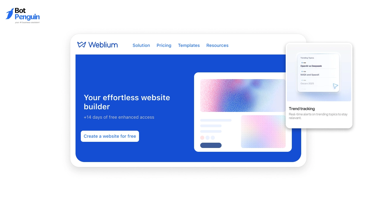 Weblium Dashboard