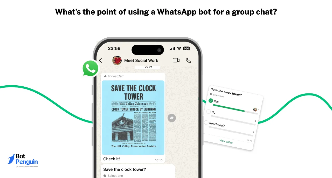 What’s the point of using a WhatsApp bot for a group chat?