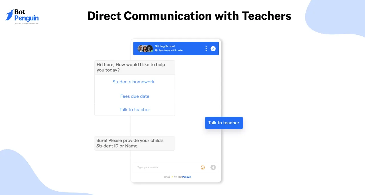 Direct Communication with Teachers