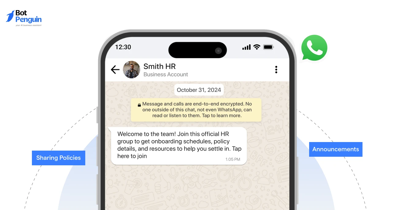 WhatsApp Group Invitation Message for HR and Team Updates