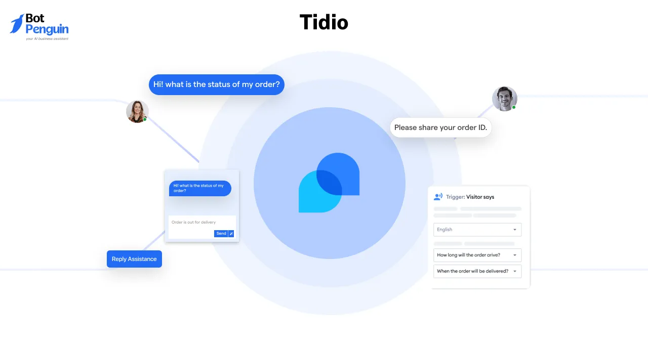 Dashboard of Tidio