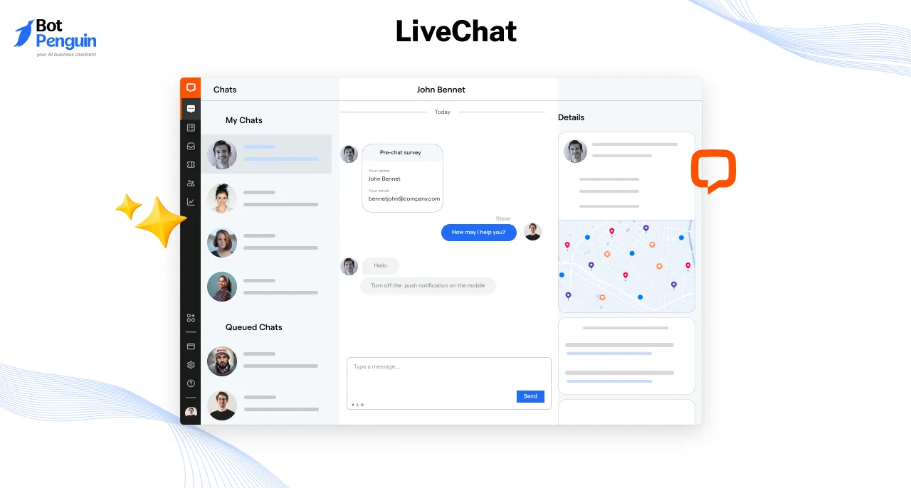 LiveChat Dasboard