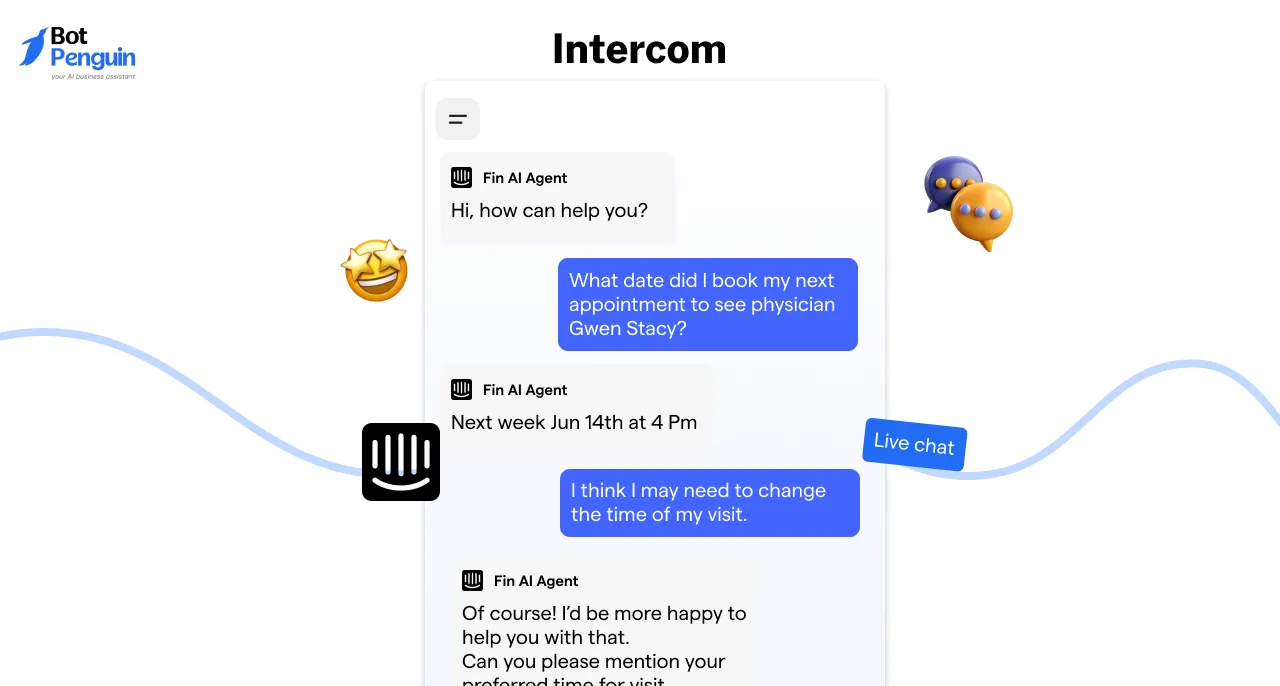 Dasboard of Intercom