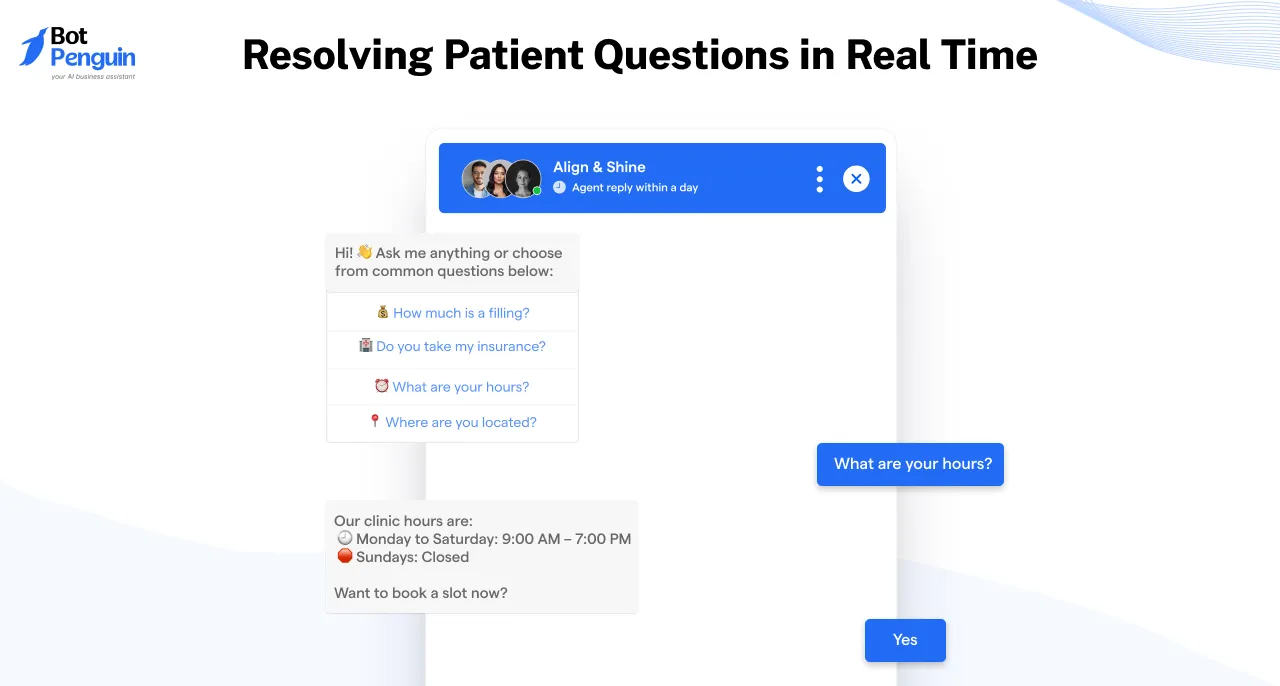 Resolving Patient Questions in Real Time