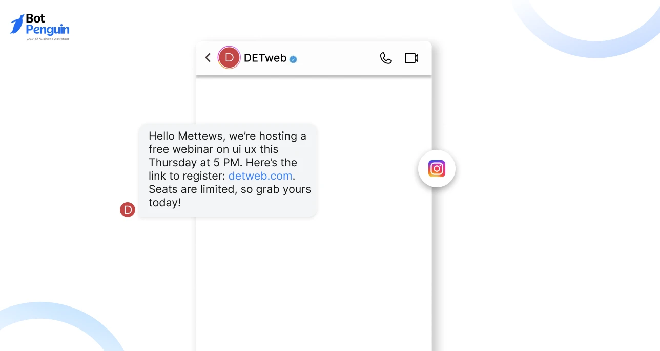 Webinar Registration DM Template