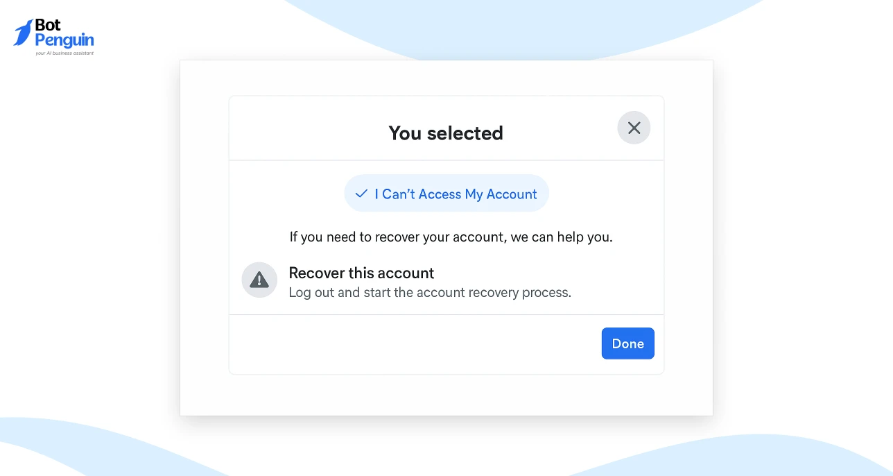 Recover Account Using Facebook Help Center