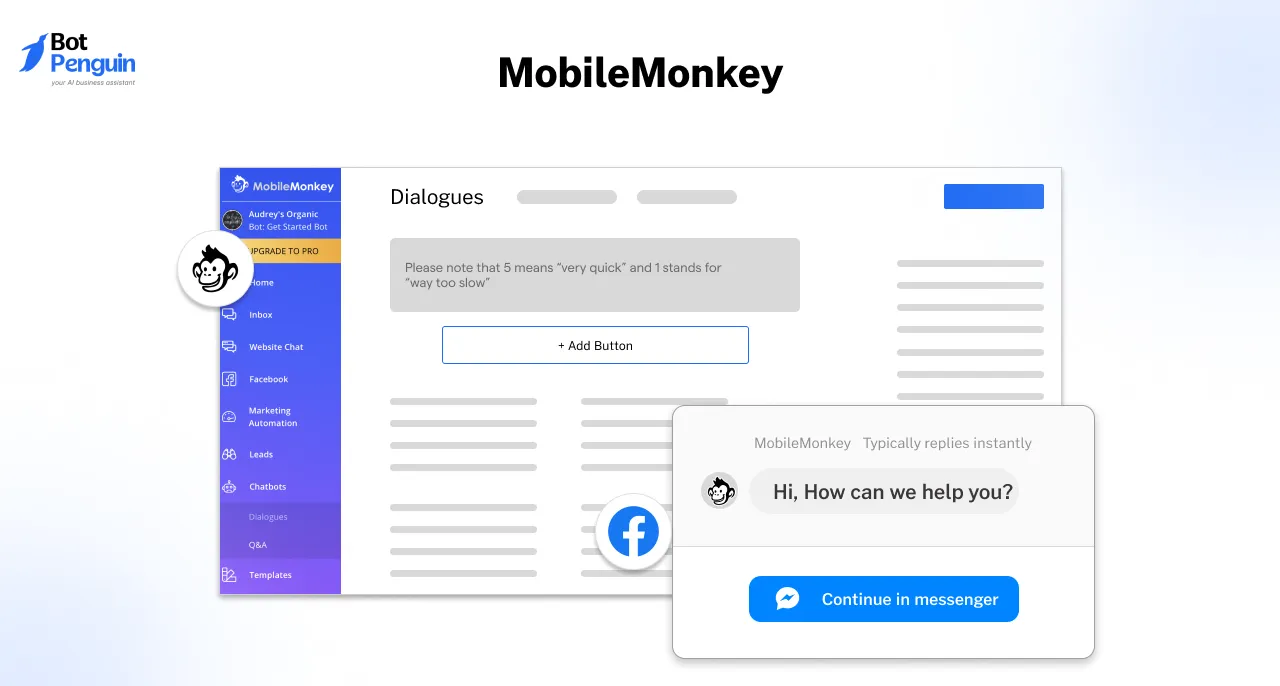 MobileMonkey Dasboard