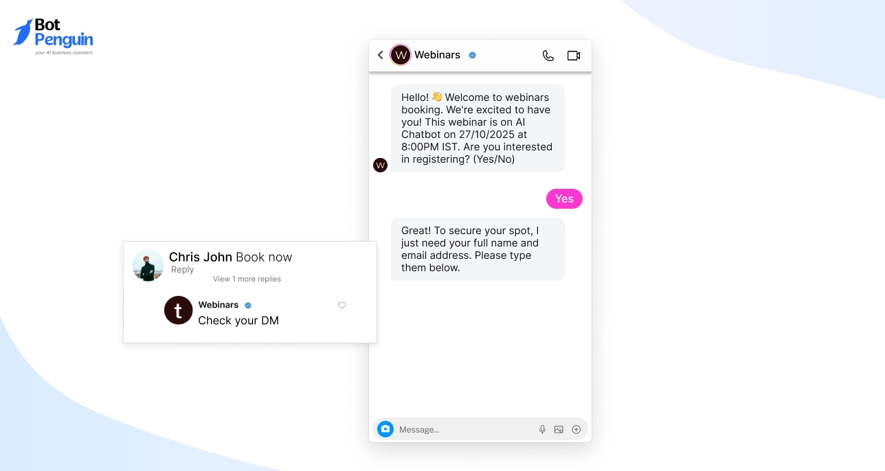Automate the Flow Using a Chatbot