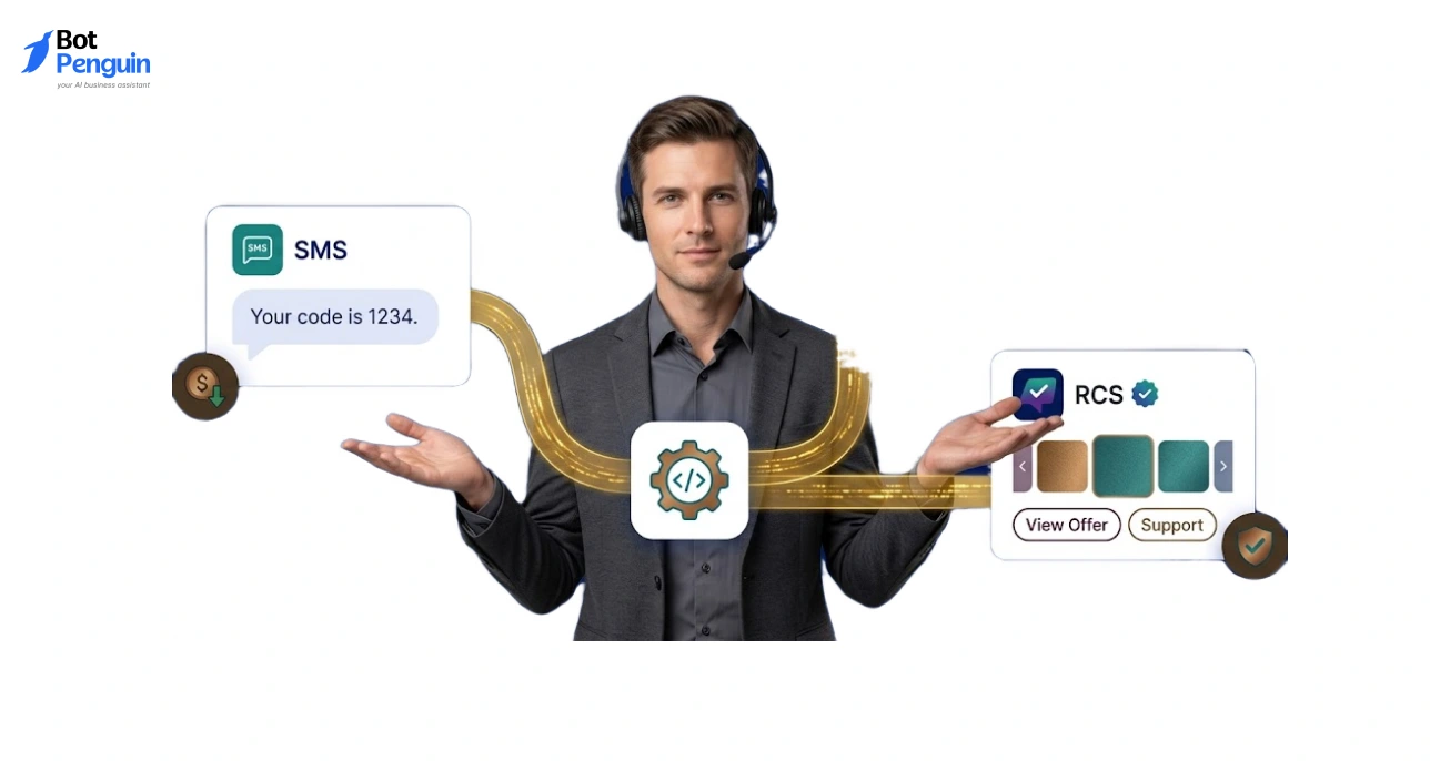 Omnichannel messaging API connecting SMS, RCS, and chatbot systems to enable seamless multi-channel communication and automation.