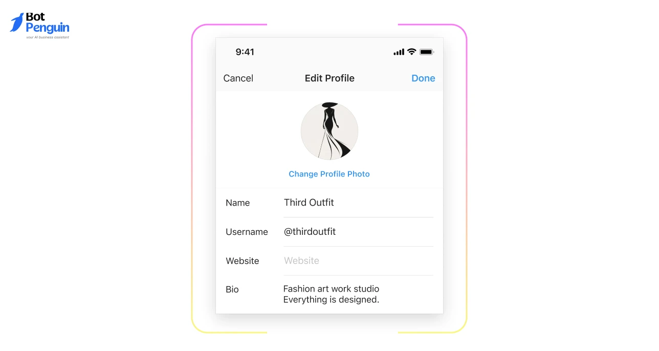 Fashion Instagram profile with stylish username ideas for fashion influencers, creators, and clothing brands.