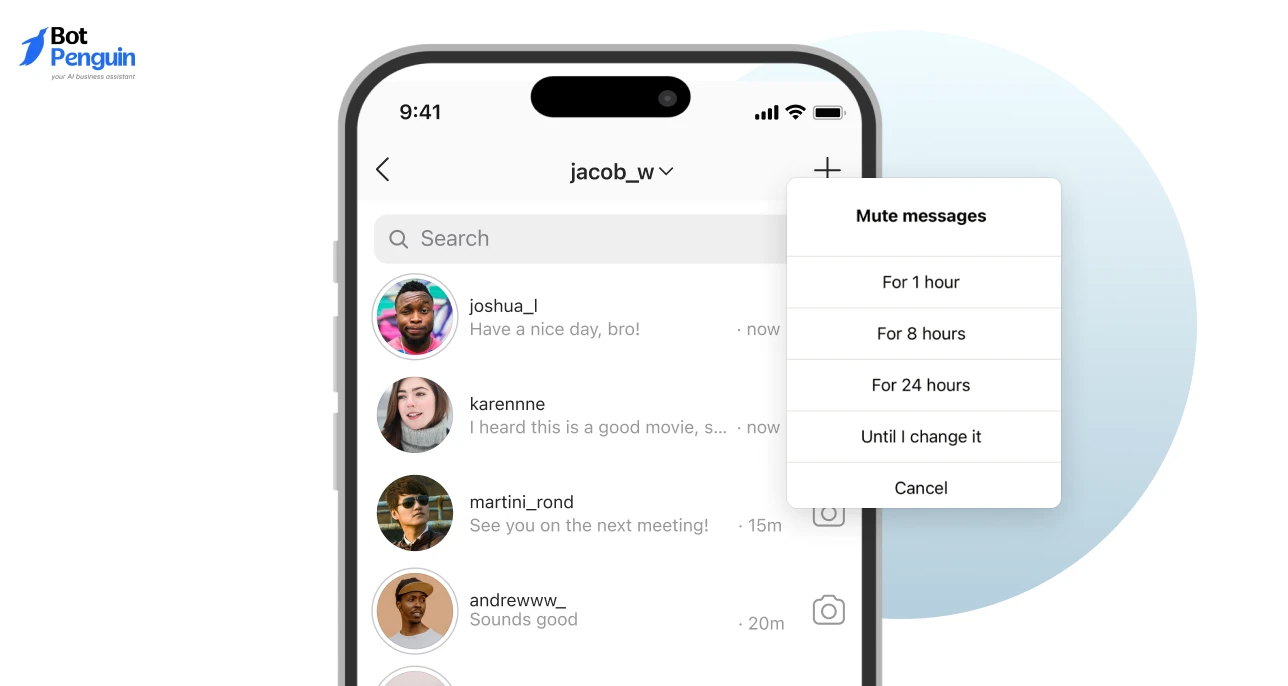 Muting Instagram direct message notifications for selected chats