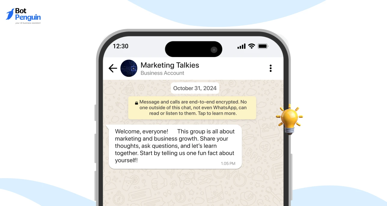 Short and engaging WhatsApp group introduction message example