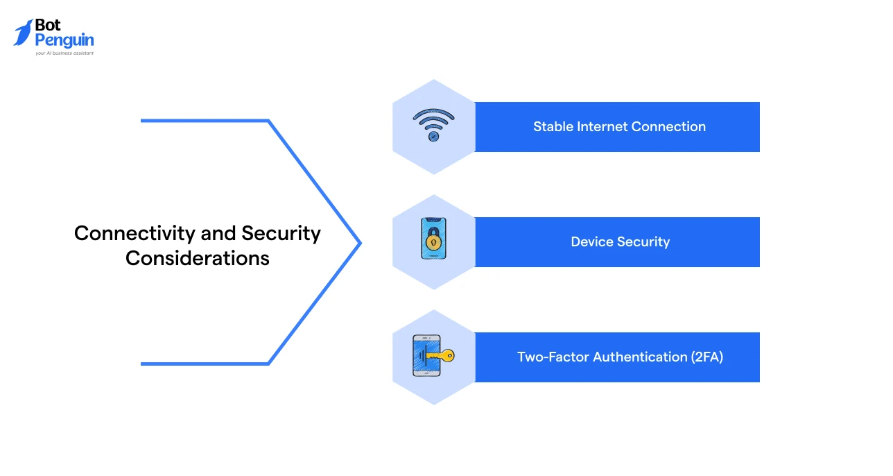 Connectivity and security requirements for using WhatsApp on two phones