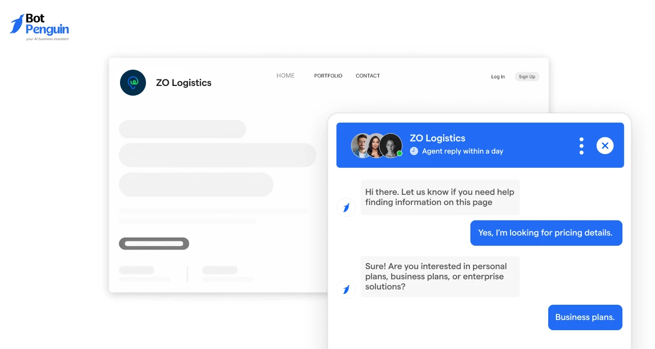 Neutral website live chat welcome message for customer inquiries
