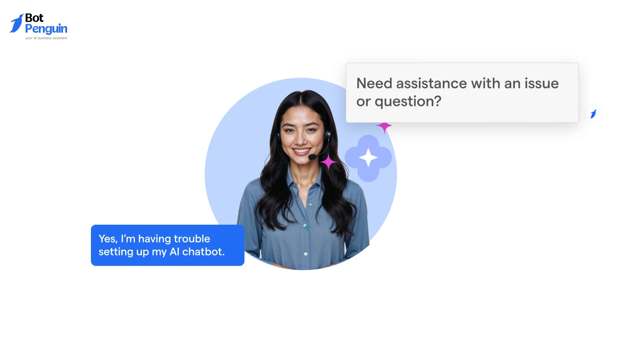 Customer support live chat welcome message example for troubleshooting assistance