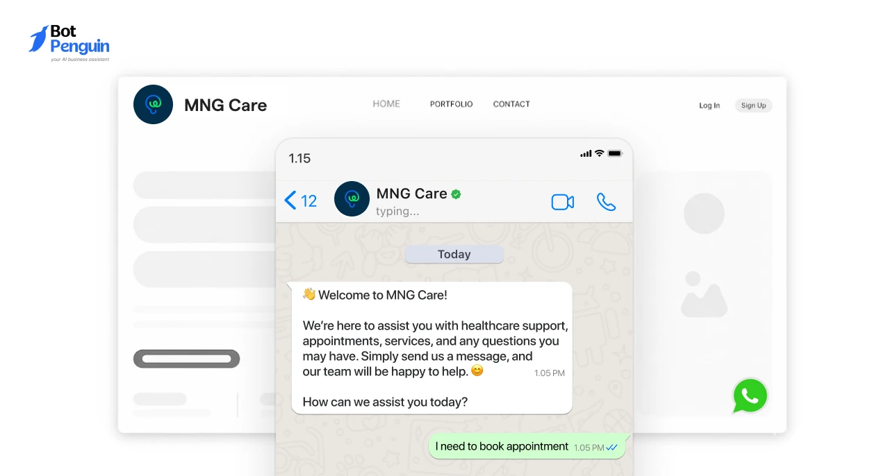 Instant customer support with WhatsApp website integration example