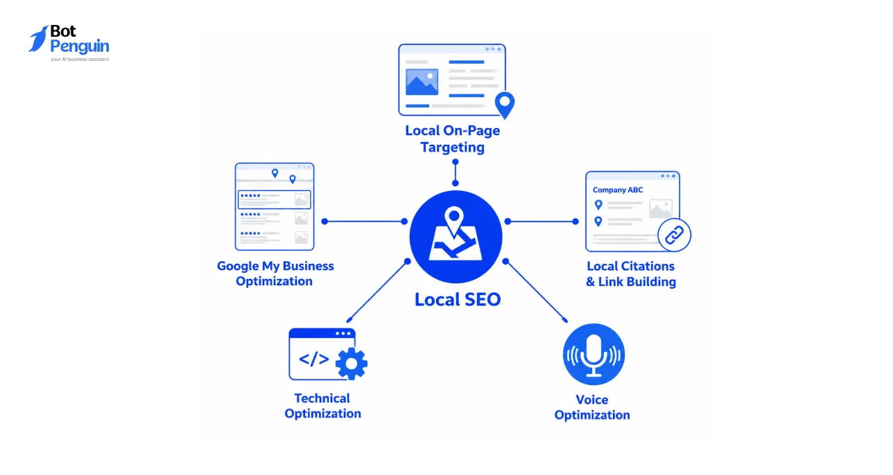Hotel lead generation strategies using local SEO, Google Business Profile optimization, and voice search