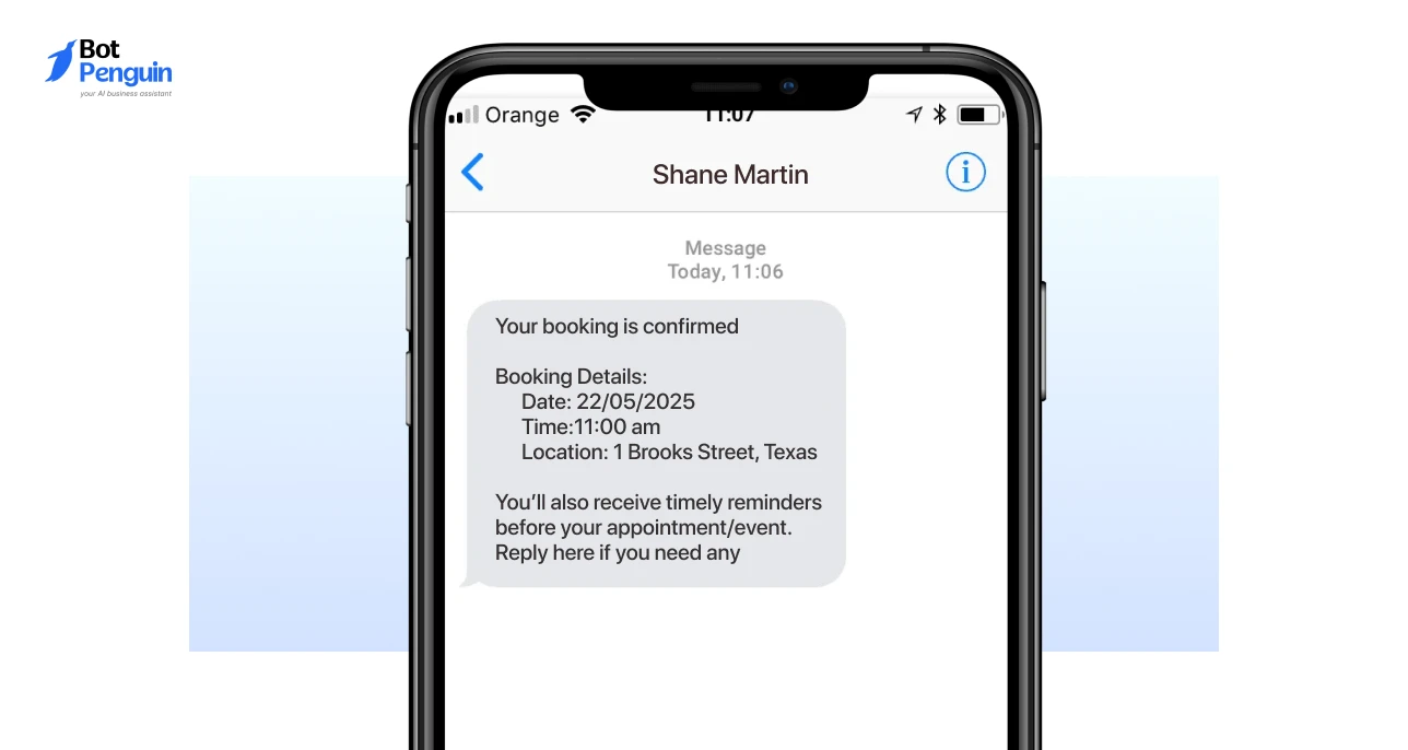 SMS automation for hotels with instant booking confirmations and appointment reminders