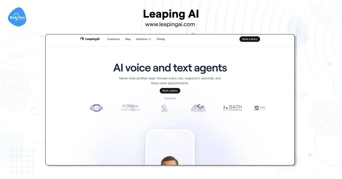 Leaping AI Homepage Screenshot 