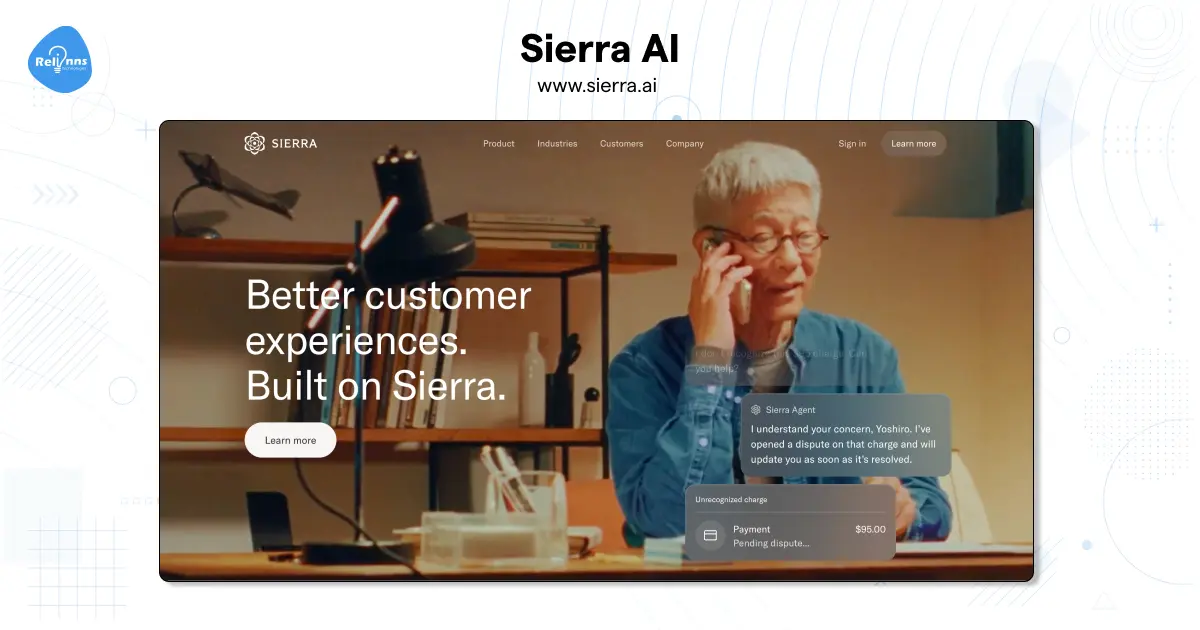 Sierra AI Homepage Screenshot 
