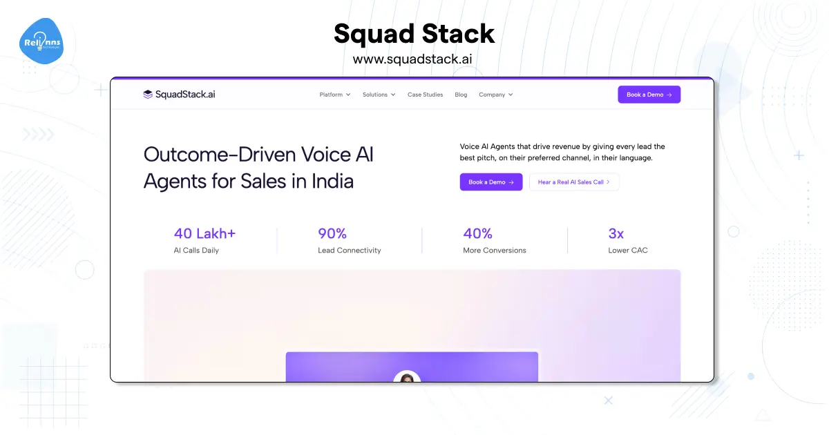 Squad Stack AI Homepage Screenshot 